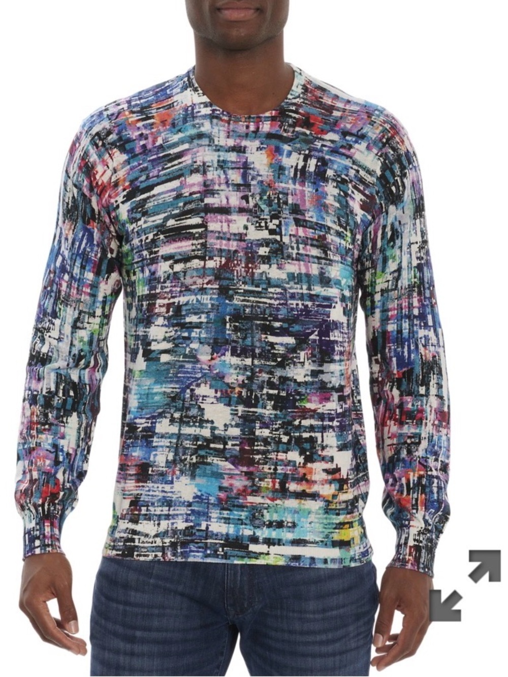 Robert Graham Color Dealer Cotton Linen Sweater Medium
